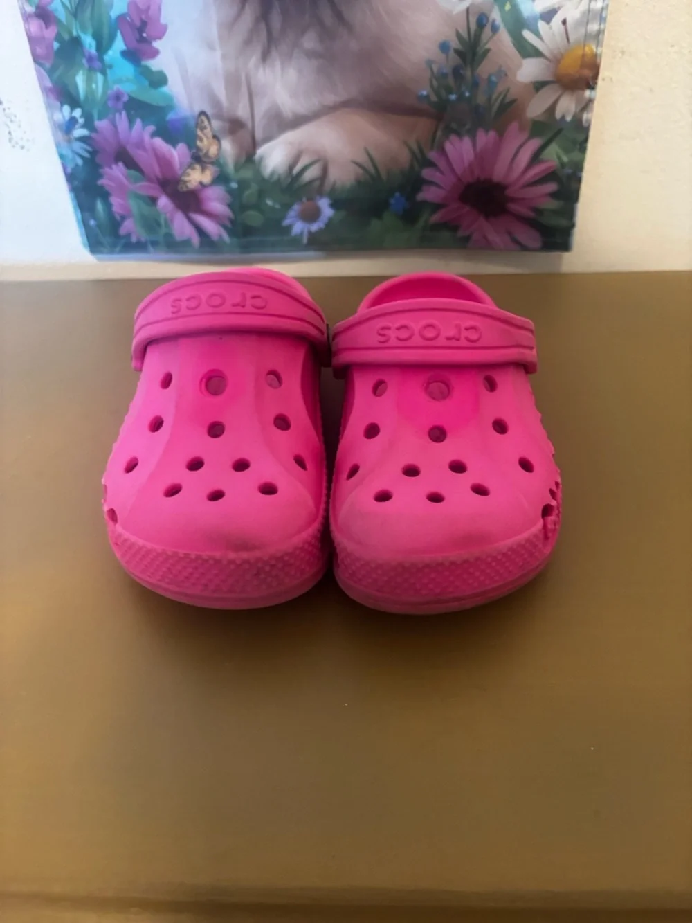 CROCS Kids Hot Pink Vented Clog Sandals
